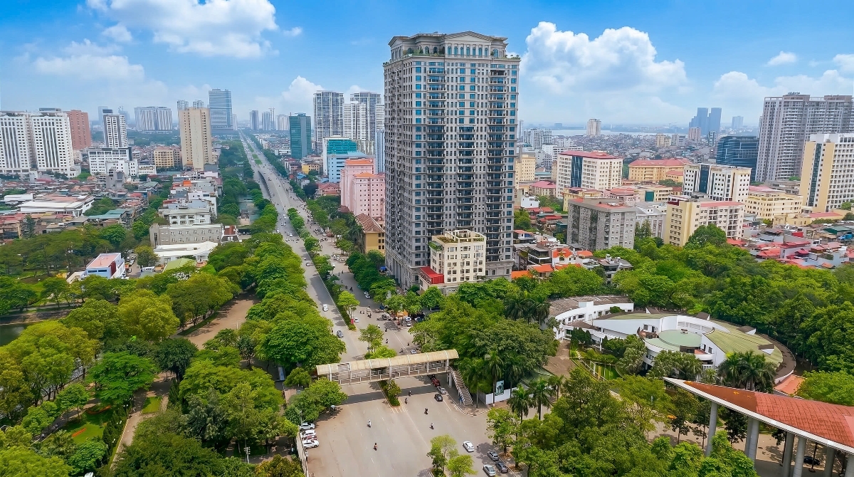 Tòa tháp dã hoàn thiện xây dựng sẵn sàng dón cư dân về an cư và tận hưởng chuẩn sống xứng tầm giữa lõi nội dô